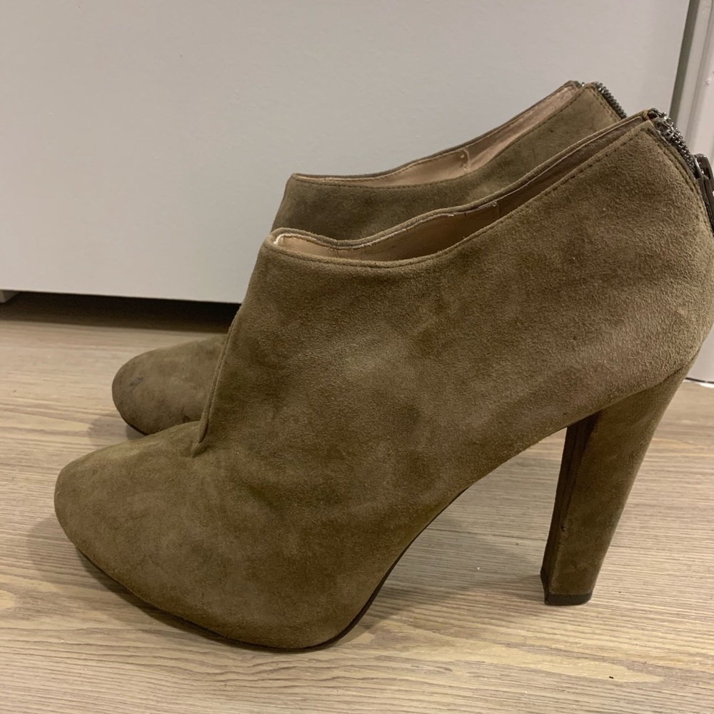 Olive/Brown booties